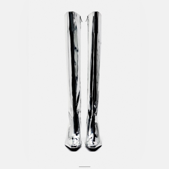 METALLIC OVER THE KNEE BOOTS - Picture 3 of 16